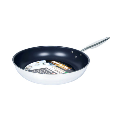 TGFP-12PR - TRI-GEN, 12" Fry Pan, Pro-Release Non-Stick, Tri-ply, Induction Ready, 18/8 SS, NSF, PFAS-Free
