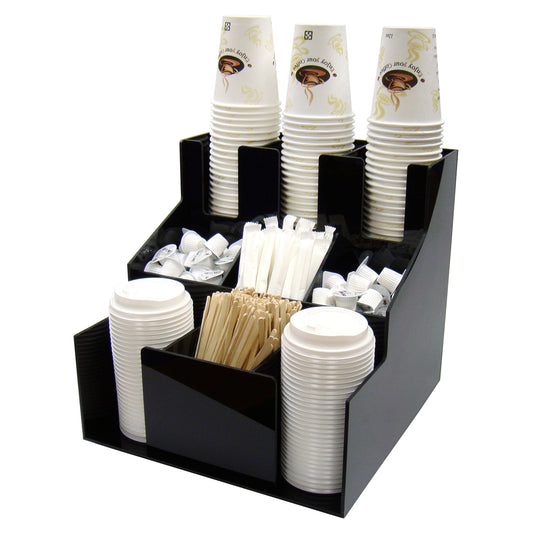Cup &amp; Lid Organizer, 3 Tiers, 3 Stacks