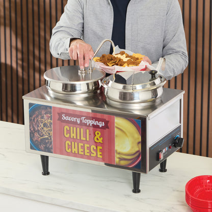 51073A - BenchmarkUSA "Chili & Cheese" Warmer - 1 Pump, 1 Ladle, 1 Lid
