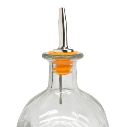 PPM-6 - Oversized Metal Pourer, Tapered Spout, Yellow Plastic Stopper