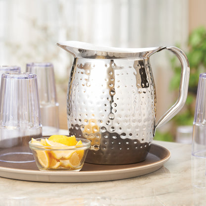 WPB-3H - 3 Qt Hammered S/S Bell Pitcher