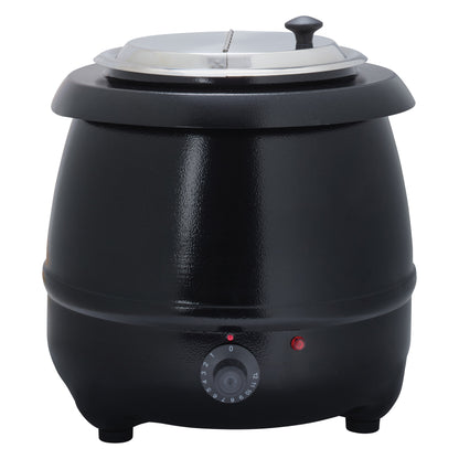 ESW-66 - Electric 10 Qt Deluxe Black Kettle Soup Warmer Set, 110V