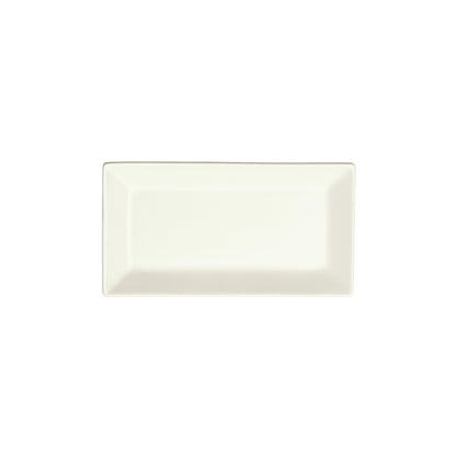 RPR-85-AW - Royalsquare Porcelain Rectangular Platter, 8-1/2"L x 4-1/2"W x 3/4"H - American White (24 Pieces/Case)