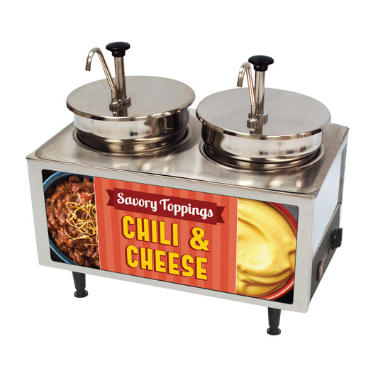 BenchmarkUSA "Chili & Cheese" Food Warmer - 2 Pumps