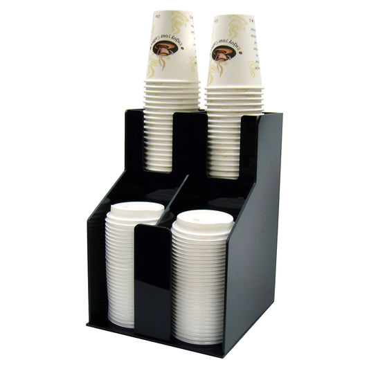 Cup &amp; Lid Organizer, 2 Tiers, 2 Stacks