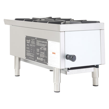 NGHP-2 - Spectrum Gas Hot Plate, 12" Wide, 2-Burner, Natural / LP