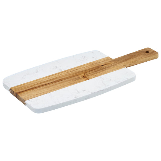 Marble and Wood Serving Board - 15-1/4"