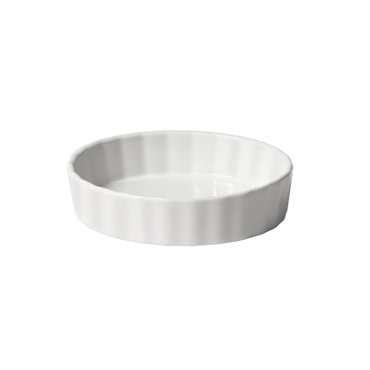 QBD-55 - Fluted Quiche Baking Dish, 5-1/2 oz., White Porcelain, 24 Pieces/Case