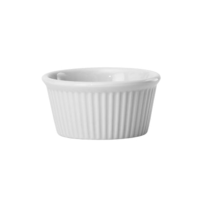 FRR-3 - Fluted Ramekin, 3 oz. White Porcelain, 48 Pieces/Case