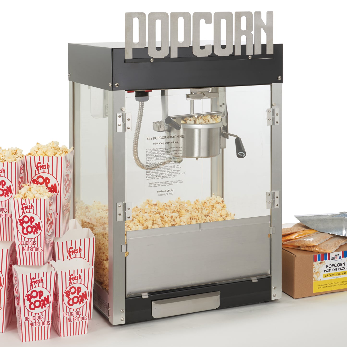 BenchmarkUSA Metropolitan Popcorn Machine - 6 oz