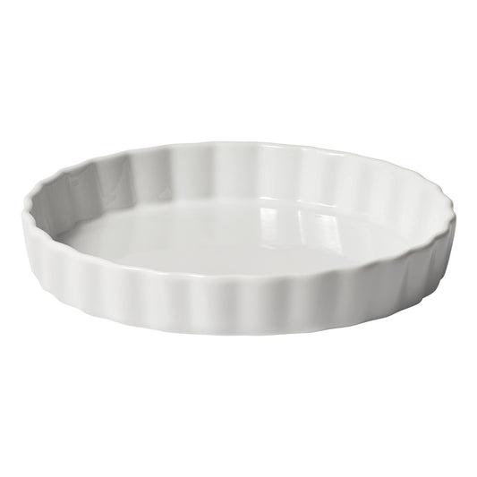 QBD-75 - Fluted Quiche Baking Dish, 18 oz., White Porcelain, 24 Pieces/Case