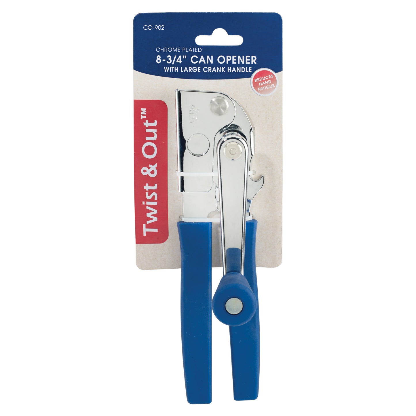 CO-902 - Twist & Out Chrome Plated 8-3/4" Crank Handle Can Opener