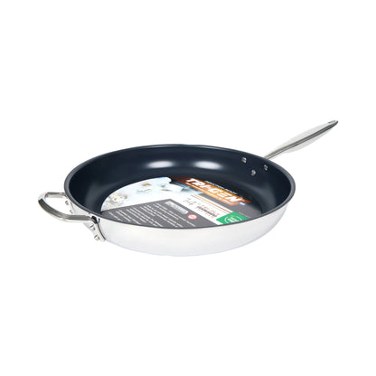 TGFP-14PR - TRI-GEN, 14" Fry Pan, Pro-Release Non-Stick, Tri-ply, Induction Ready, 18/8 SS, NSF, PFAS-Free