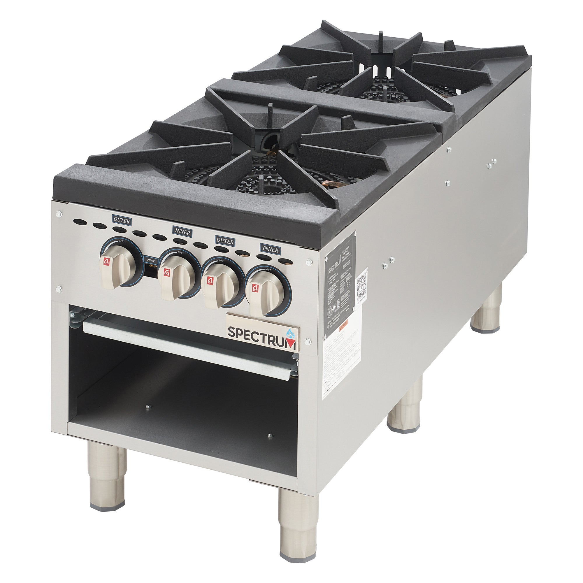 NGSP-2 - Spectrum Stock Pot Stove, Double Grate – Winco