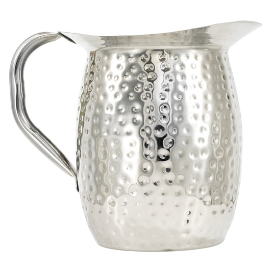 3 Qt Hammered S/S Bell Pitcher with Ice Guard