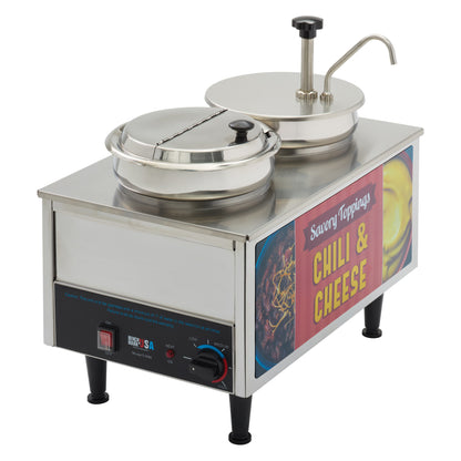 51073A - BenchmarkUSA "Chili & Cheese" Warmer - 1 Pump, 1 Ladle, 1 Lid