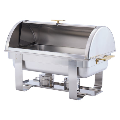 C-5080 - Dallas 8 Quart Chafer, Roll-Top, Stainless Steel