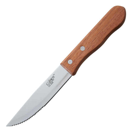 Jumbo Steak Knives, 5" Blade, Wooden Handle, Pointed Tip
