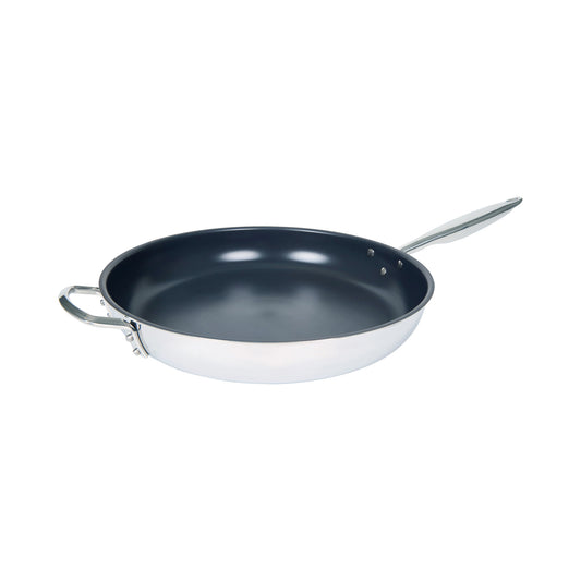 TGFP-14PR - TRI-GEN, 14" Fry Pan, Pro-Release Non-Stick, Tri-ply, Induction Ready, 18/8 SS, NSF, PFAS-Free