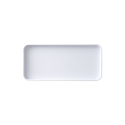 MMP-1306W - Melamine Platter, 13in L x 6in W x 1in H, Rectangular, White