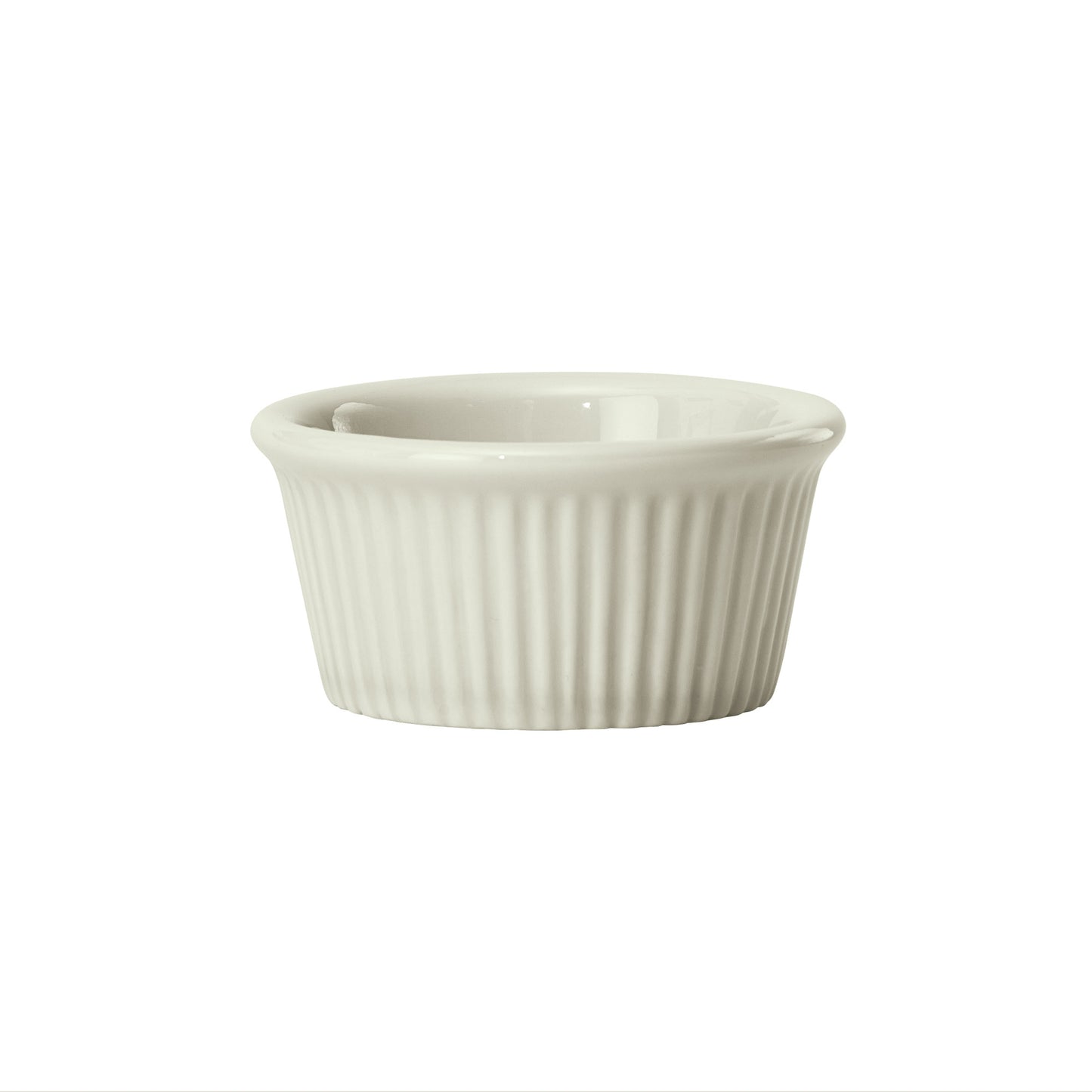 FRR-2-AW - Porcelain Fluted Ramekin, 2 oz - American White (48 Pieces/Case)