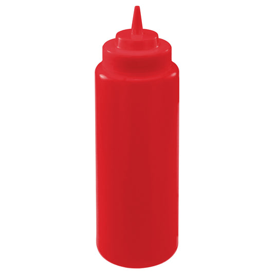 32oz Wide-Mouth Squeeze Bottles - Red