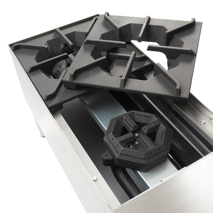 NGHP-2 - Spectrum Gas Hot Plate, 12" Wide, 2-Burner, Natural / LP