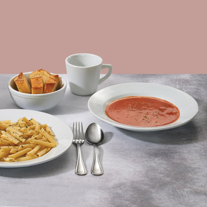 BSP-10RE - Birkhall Soup Plate with Rolled Edge, 10 oz, White Porcelain, 24 Pieces/Case