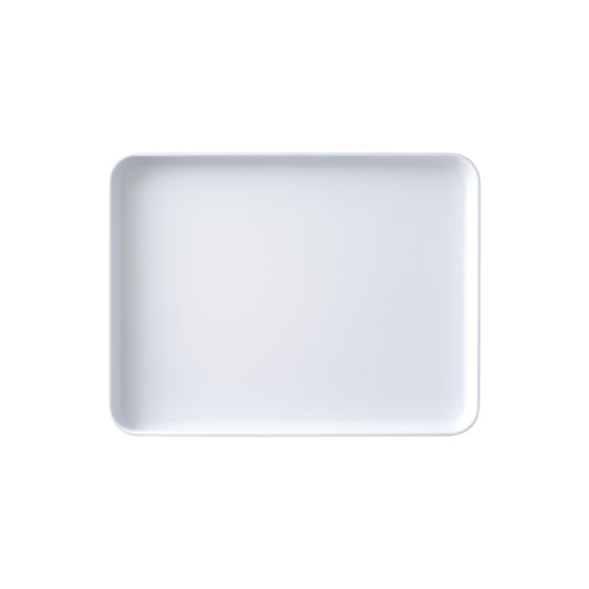 MMP-1310W - Melamine Platter, 13in L x 10in W x 1in H, Rectangular, White