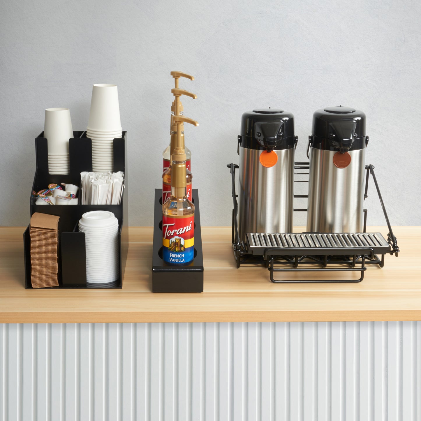 SBO-3C - Syrup/Condiment Bottle Organizer, 3-Compartments, Black