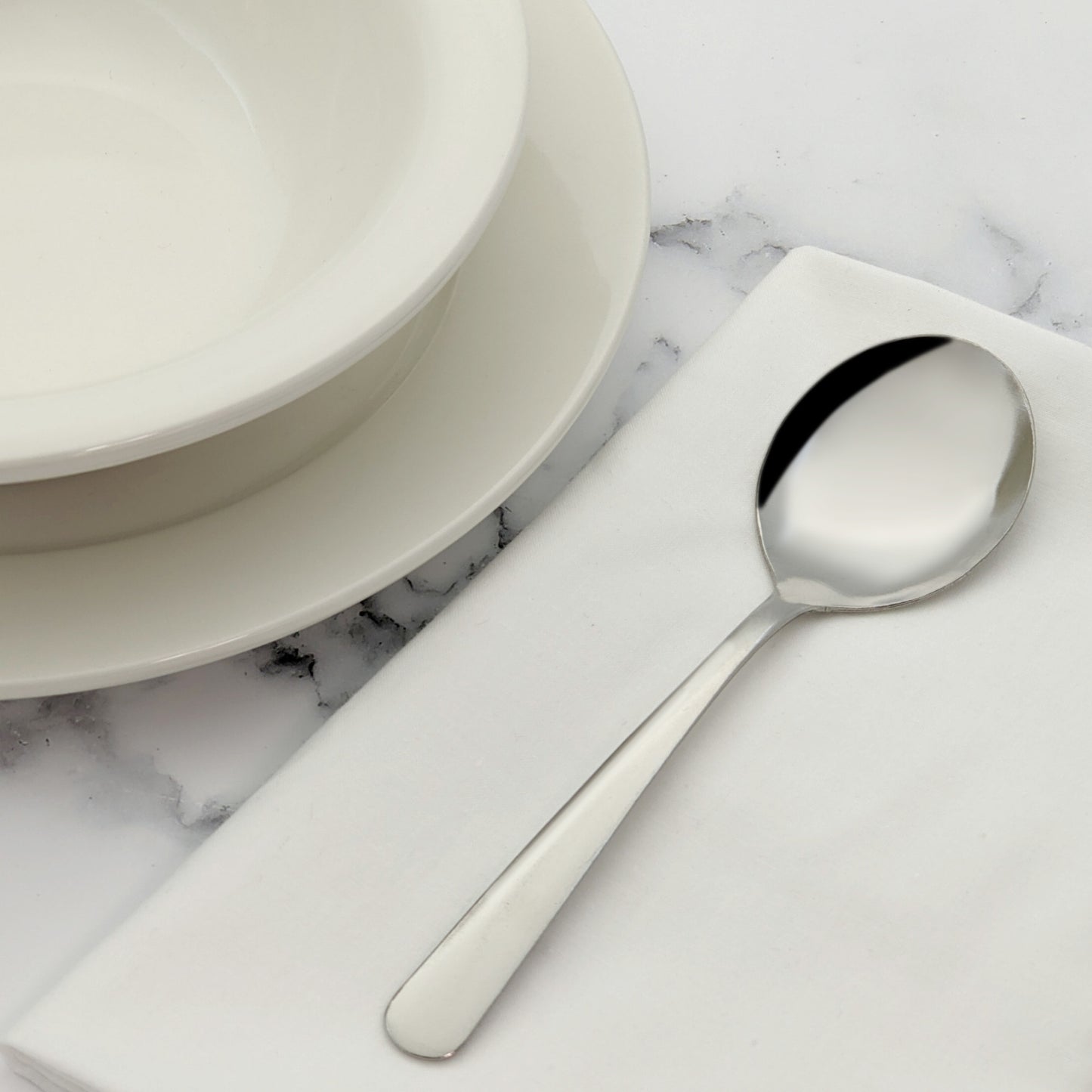 0012-04 - Windsor Bouillon Spoon, 18/0 Heavyweight