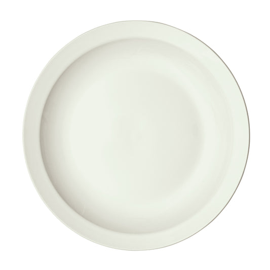 BPR-95NR-AW - Porcelain Narrow Rim Plate Porcelain - American White (24 Pieces/Case)
