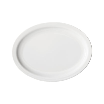 BPO-115NR - Birkhall Oval Platter with Narrow Rim, 11-1/2"L, White Porcelain, 12 Pieces/Case