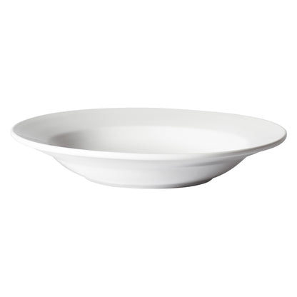 BSP-10RE - Birkhall Soup Plate with Rolled Edge, 10 oz, White Porcelain, 24 Pieces/Case
